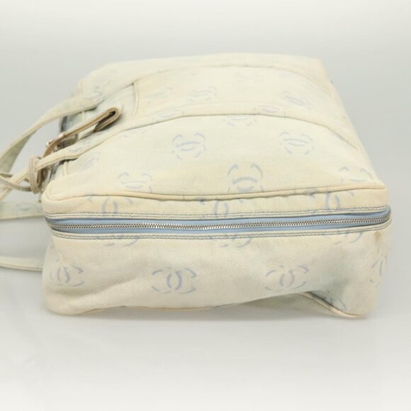 CHANEL Hand Bag Denim Light Blue Silver CC Auth - Picture 11 of 15